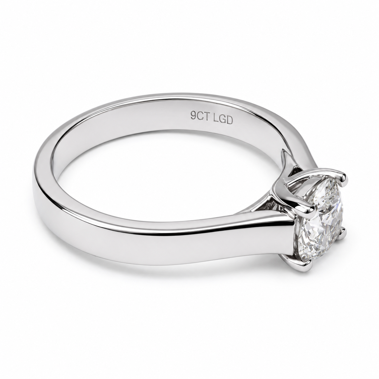 9ct White Gold 1.03ct Lab Grown Diamond Solitaire Engagement Ring - AURG3230 9ct White Gold 1.03ct Lab Grown Diamond Solitaire Engagement Ring - AURG3230
