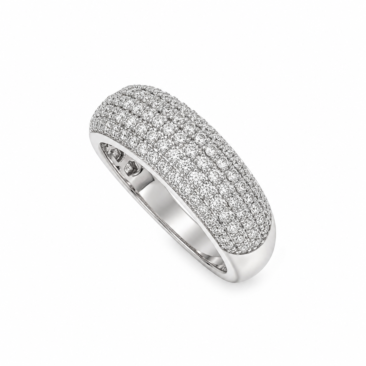 9ct White Gold 0.54ct Lab Grown Diamond Five Row Dress Ring - AURG1088 9ct White Gold 0.54ct Lab Grown Diamond Five Row Dress Ring - AURG1088