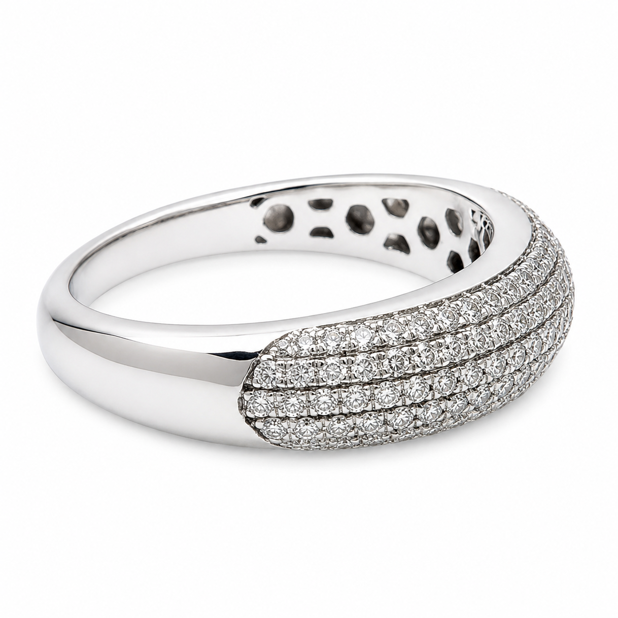 9ct White Gold 0.54ct Lab Grown Diamond Five Row Dress Ring - AURG1088 9ct White Gold 0.54ct Lab Grown Diamond Five Row Dress Ring - AURG1088