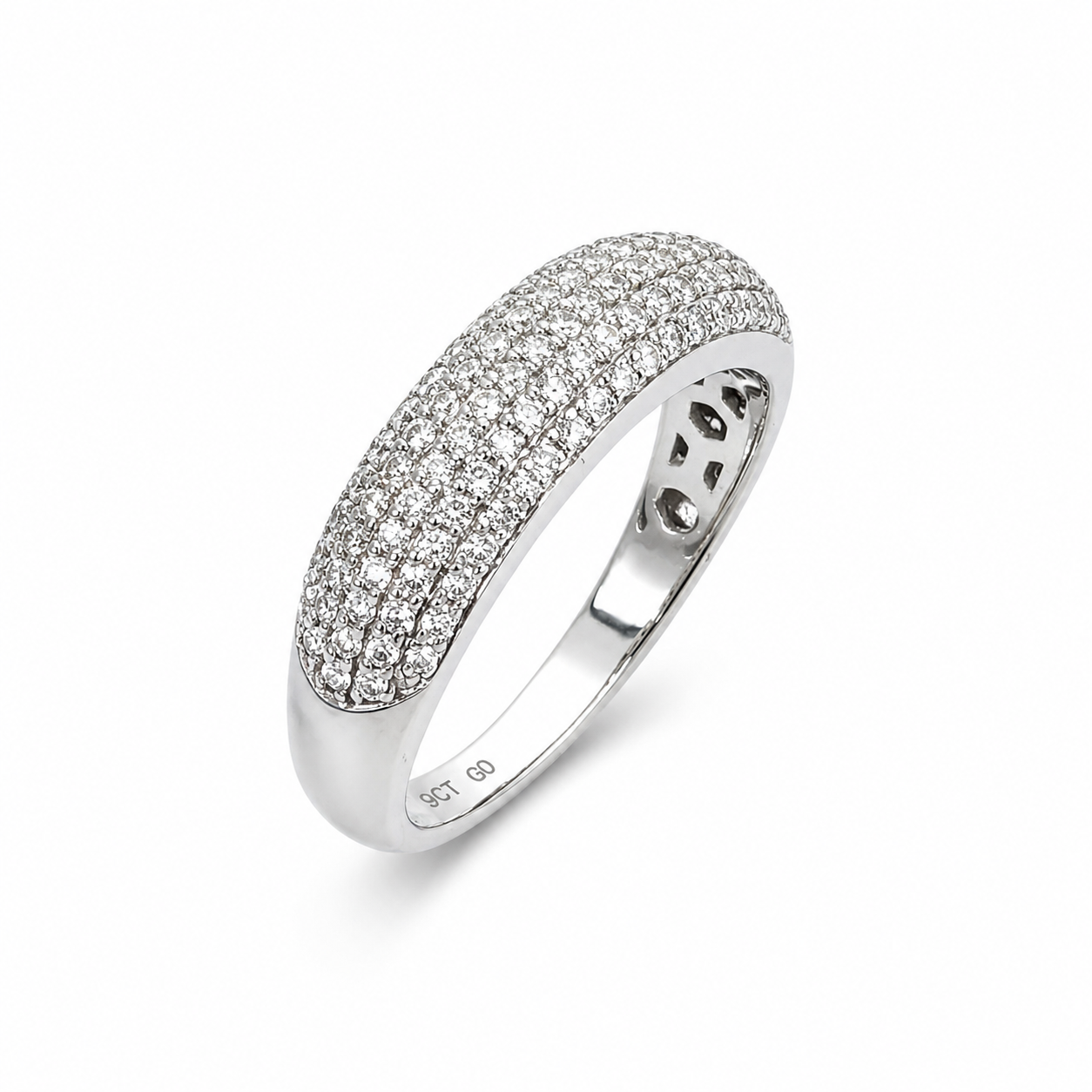 9ct White Gold 0.54ct Lab Grown Diamond Five Row Dress Ring - AURG1088 9ct White Gold 0.54ct Lab Grown Diamond Five Row Dress Ring - AURG1088