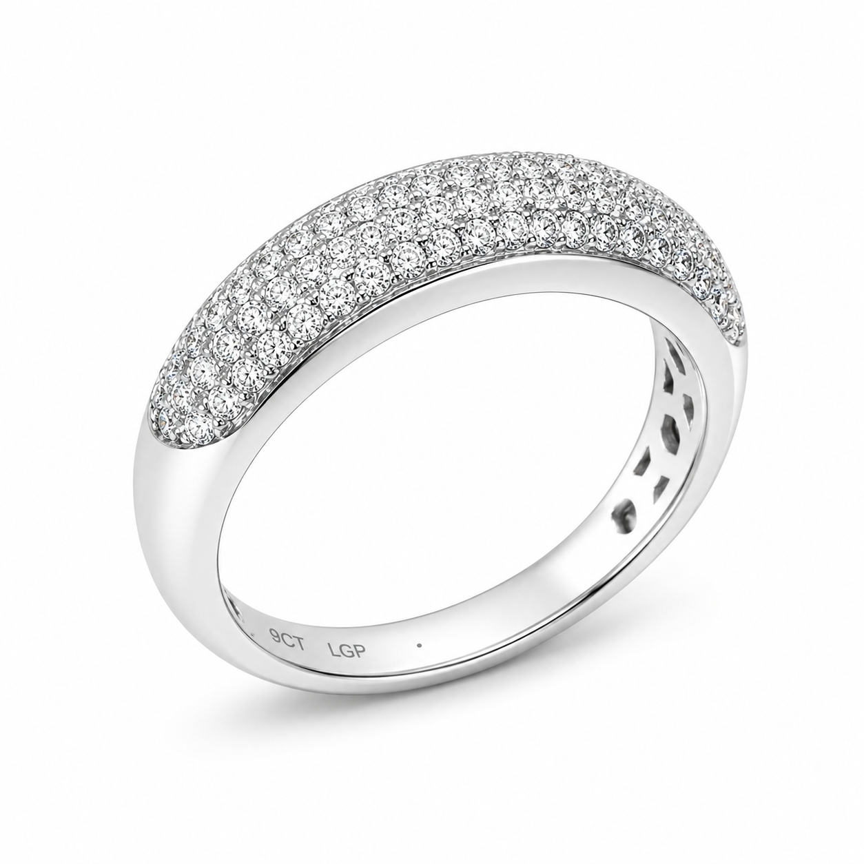 9ct White Gold 0.54ct Lab Grown Diamond Five Row Dress Ring - AURG1088 9ct White Gold 0.54ct Lab Grown Diamond Five Row Dress Ring - AURG1088