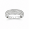 9ct White Gold 0.54ct Lab Grown Diamond Five Row Dress Ring - AURG1088