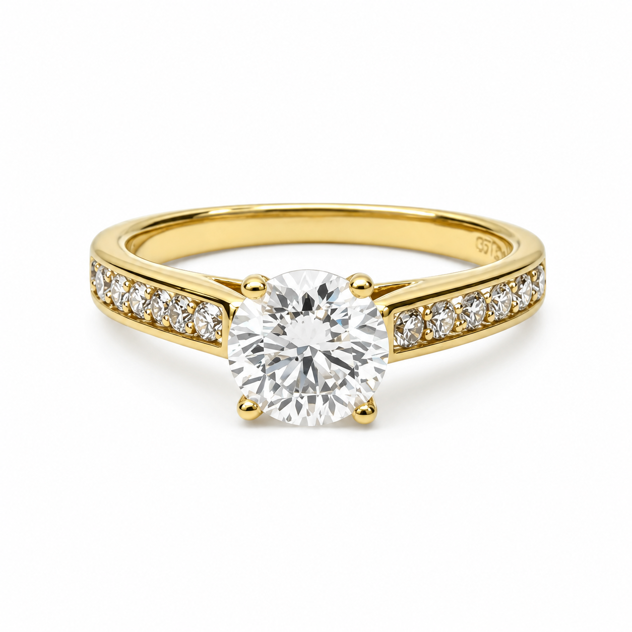 9ct Yellow Gold Lab Grown Diamond Engagement Ring 1.43ct TDW – 1.09ct Centre Diamond - AURG1333 9ct Yellow Gold Lab Grown Diamond Engagement Ring 1.43ct TDW – 1.09ct Centre Diamond - AURG1333