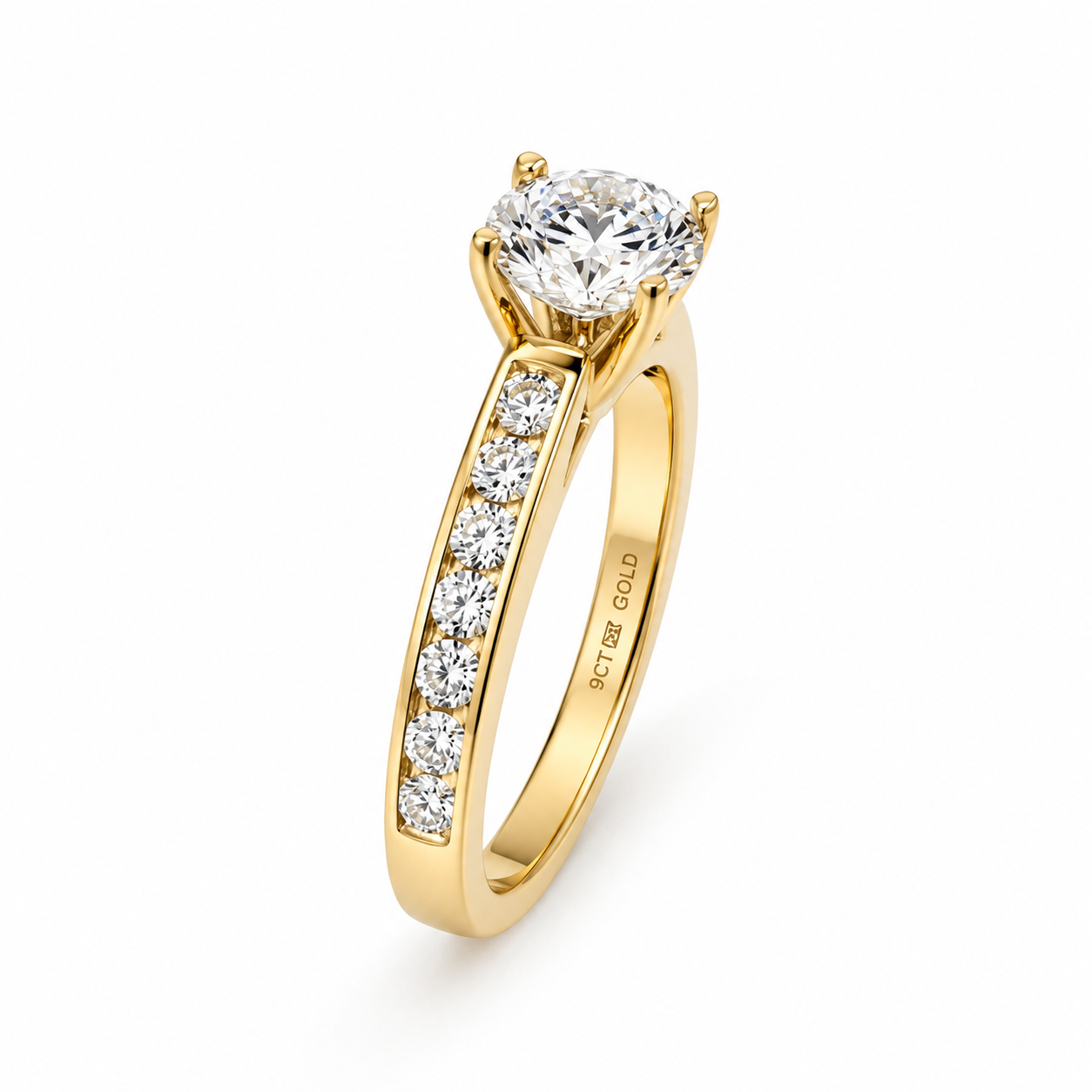 9ct Yellow Gold Lab Grown Diamond Engagement Ring 1.43ct TDW – 1.09ct Centre Diamond - AURG1333 9ct Yellow Gold Lab Grown Diamond Engagement Ring 1.43ct TDW – 1.09ct Centre Diamond - AURG1333