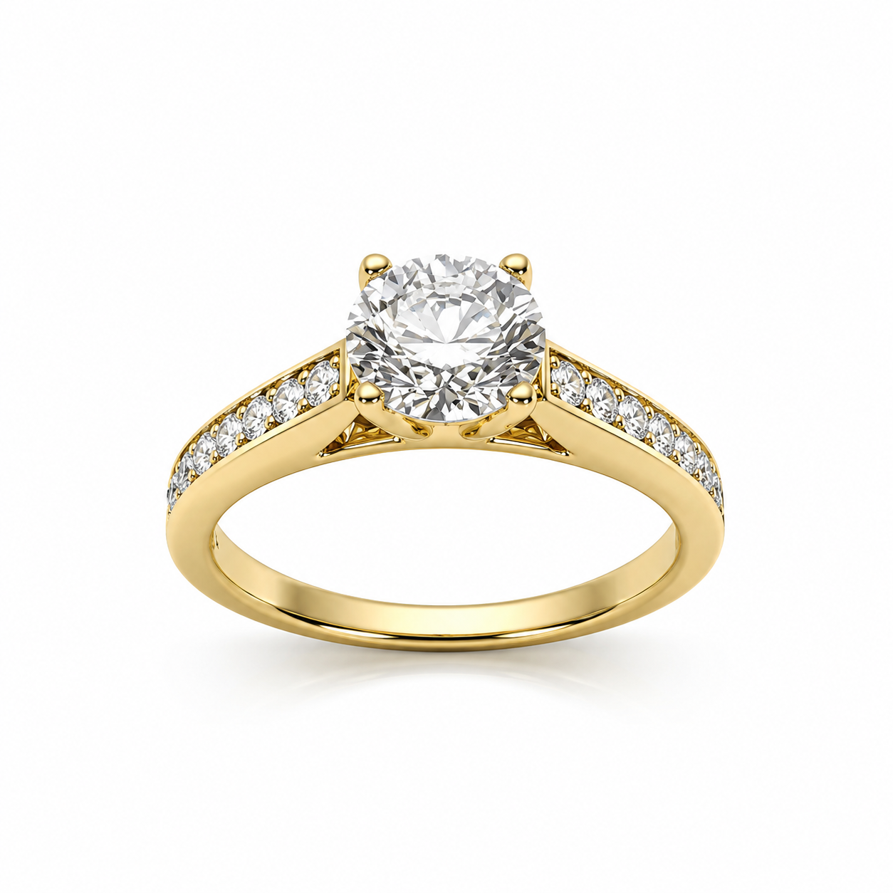 9ct Yellow Gold Lab Grown Diamond Engagement Ring 1.43ct TDW – 1.09ct Centre Diamond - AURG1333 9ct Yellow Gold Lab Grown Diamond Engagement Ring 1.43ct TDW – 1.09ct Centre Diamond - AURG1333