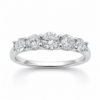 9ct White Gold Lab Grown Diamond Five Stone Ring 1.01ct TDW - AURG3158