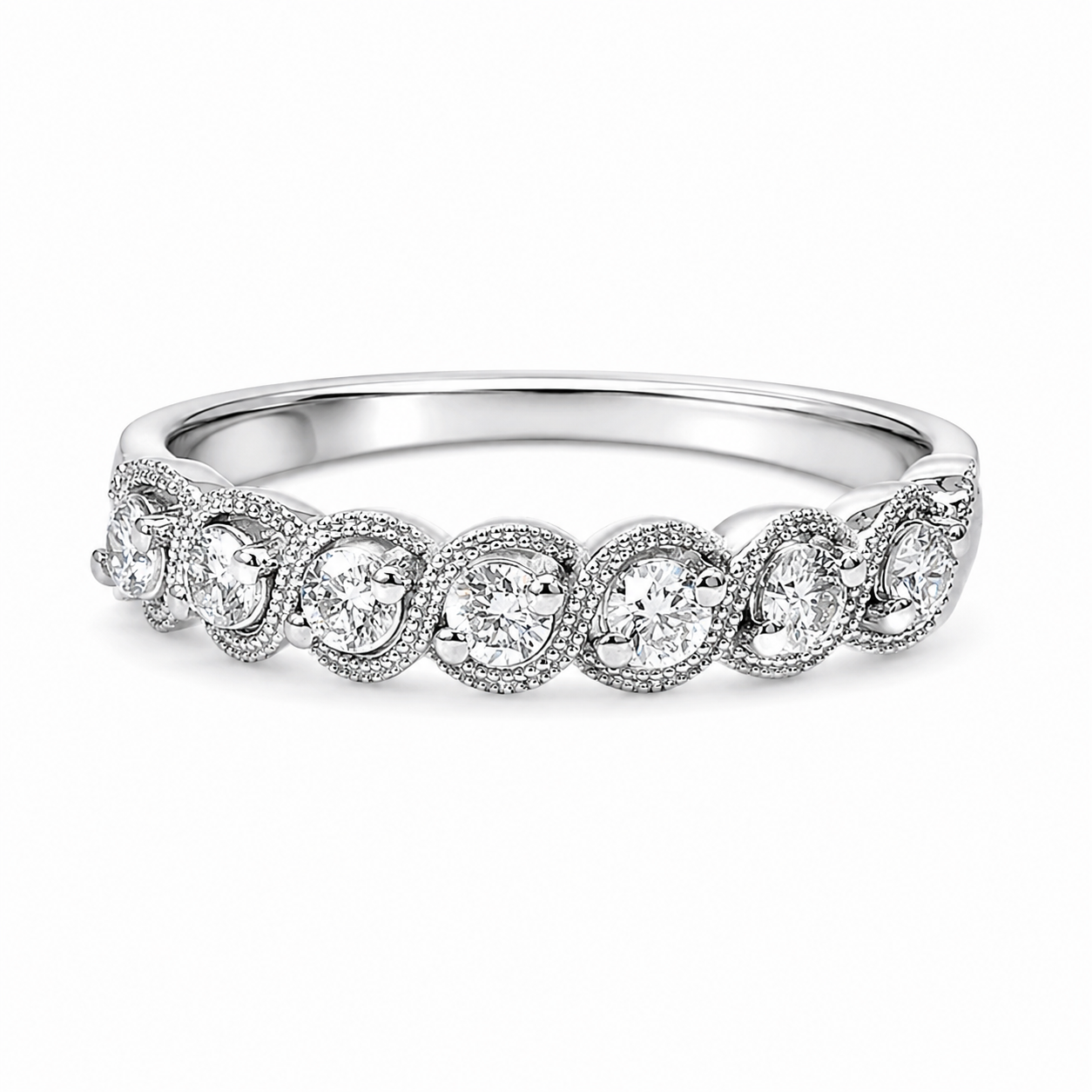9ct White Gold Lab Grown Diamond Seven Stone Ring 0.25ct TDW - AURG3175 9ct White Gold Lab Grown Diamond Seven Stone Ring 0.25ct TDW - AURG3175