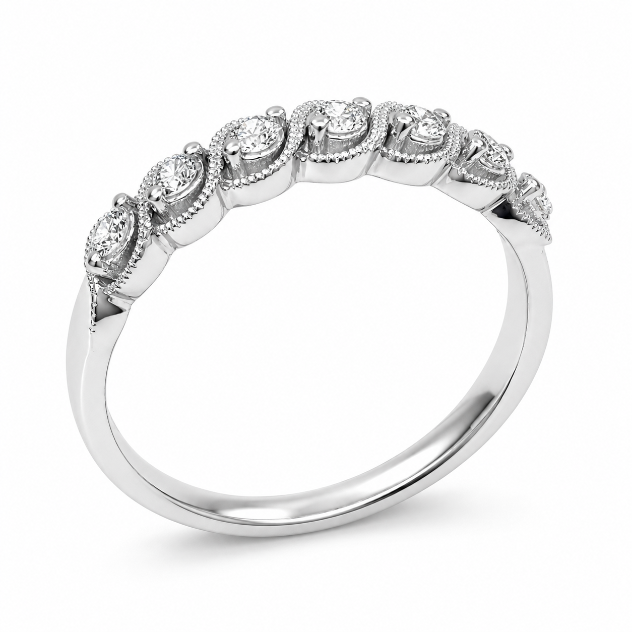 9ct White Gold Lab Grown Diamond Seven Stone Ring 0.25ct TDW - AURG3175 9ct White Gold Lab Grown Diamond Seven Stone Ring 0.25ct TDW - AURG3175