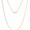 9ct Yellow Gold 2-Sided 1+1 Figaro Chain 55cm – Made in Italy - 040KD053