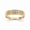 9ct Yellow Gold Lab Grown Diamond Double Channel Ring 0.25ct - AURG2883