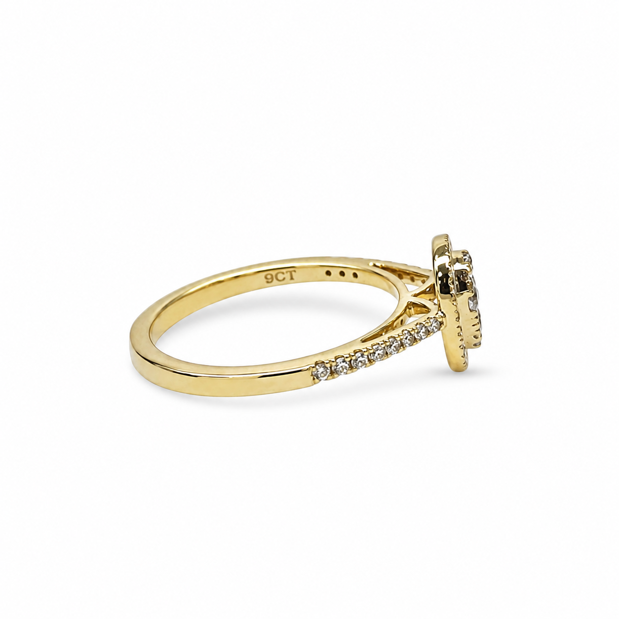 9ct Yellow Gold Pear Halo Round Cut Cubic Zirconia Dress Ring - AUCRG806 STERLING SILVER EARRINGS 9ct Yellow Gold Pear Halo Round Cut Cubic Zirconia Dress Ring - AUCRG806 STERLING SILVER EARRINGS