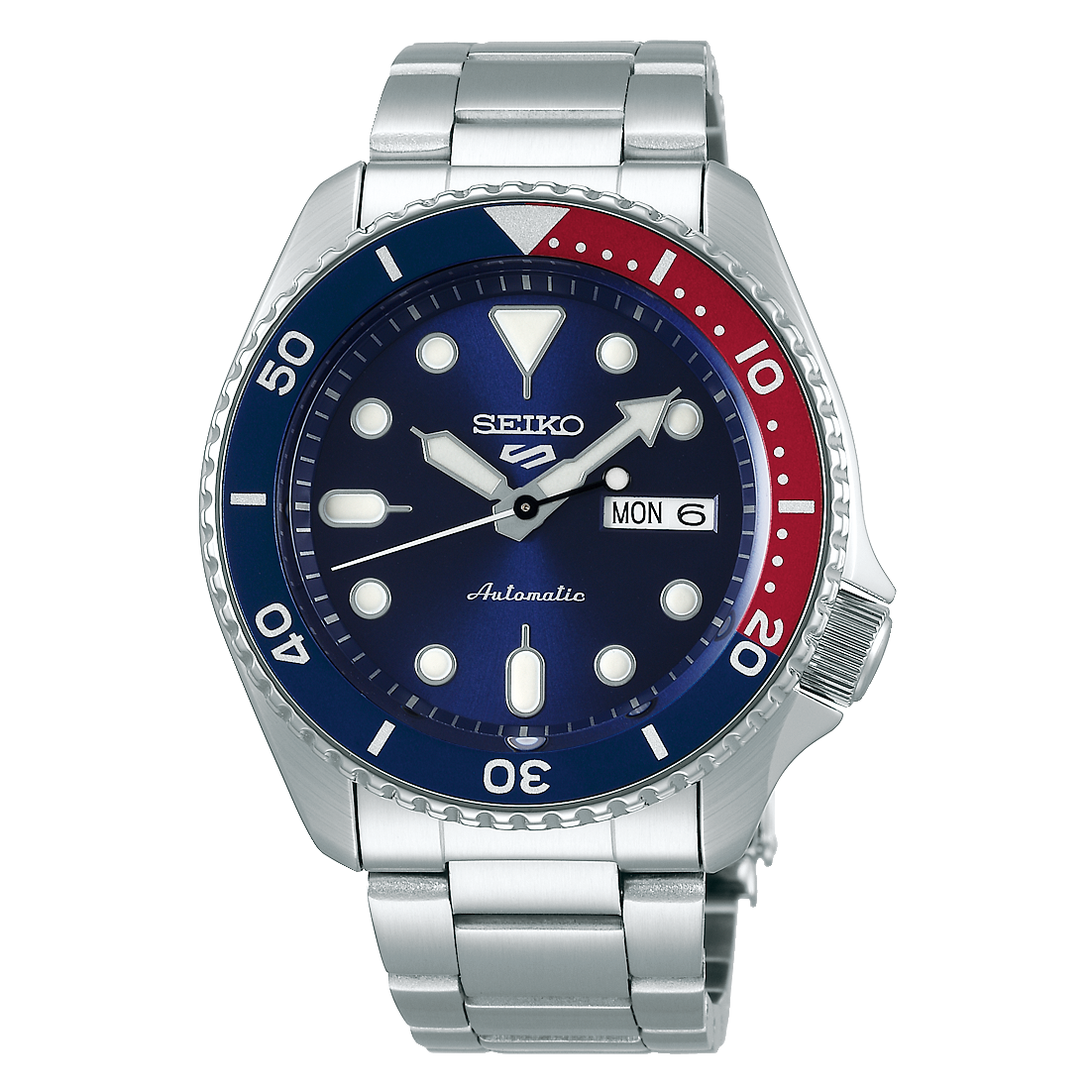 Seiko 5 Sports SRPD53K Automatic Men's Blue Dial Stainless Steel Watch Seiko Seiko 5 Sports SRPD53K Automatic Men's Blue Dial Stainless Steel Watch Seiko