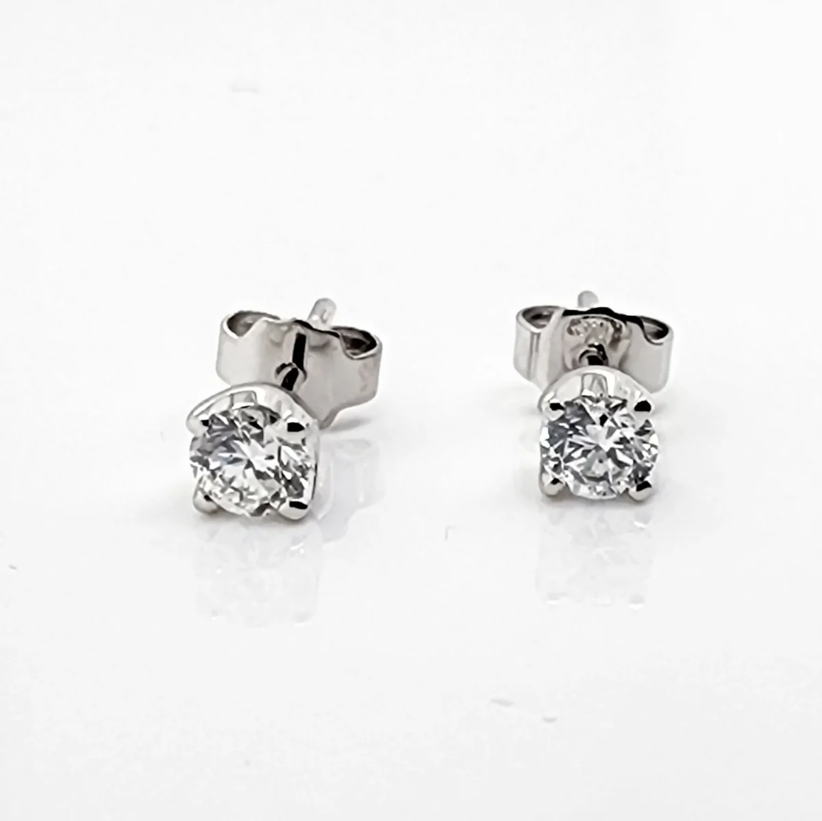 0.51ct TDW Lab Grown Diamond Studs with 4 Claw Setting in 9ct White Gold - CYE9959W