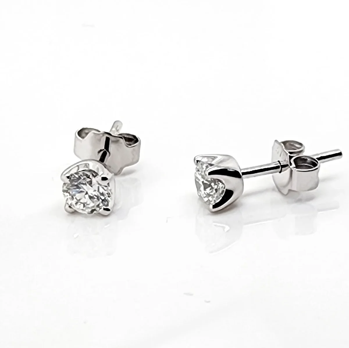 0.51ct TDW Lab Grown Diamond Studs with 4 Claw Setting in 9ct White Gold - CYE9959W