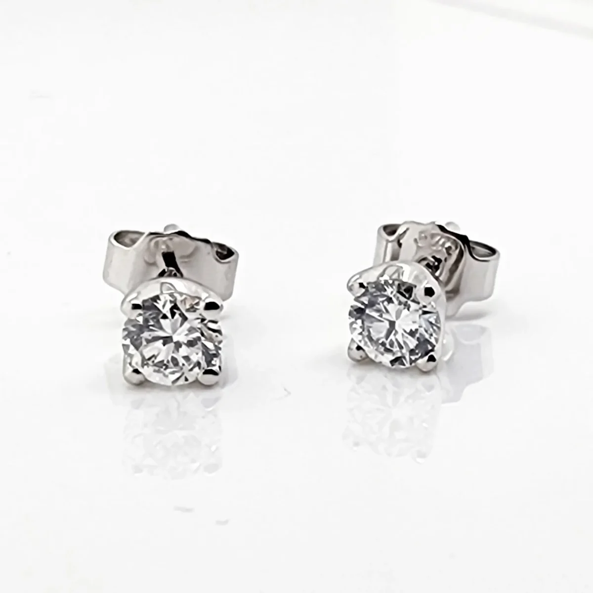 0.51ct TDW Lab Grown Diamond Studs with 4 Claw Setting in 9ct White Gold - CYE9959W