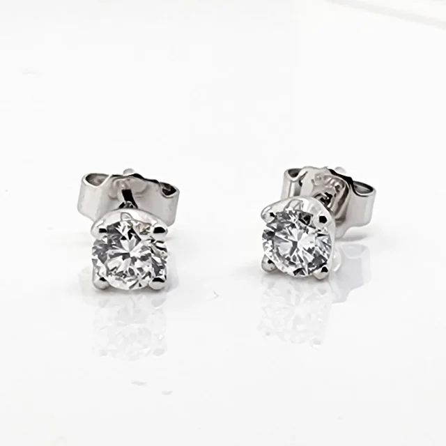 0.51ct TDW Lab Grown Diamond Studs with 4 Claw Setting in 9ct White Gold - CYE9959W