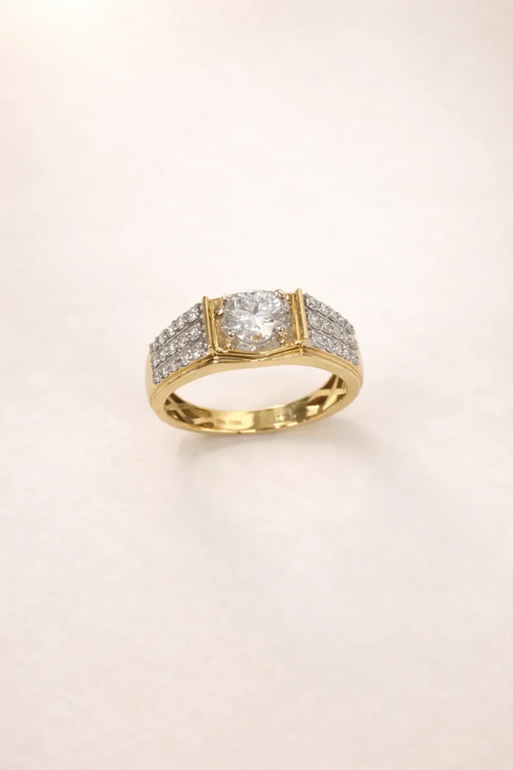 10ct Yellow Gold 1.50CT Lab Grown Diamond Gents Ring – 1.00CT Centre, EF VS - LGR44396