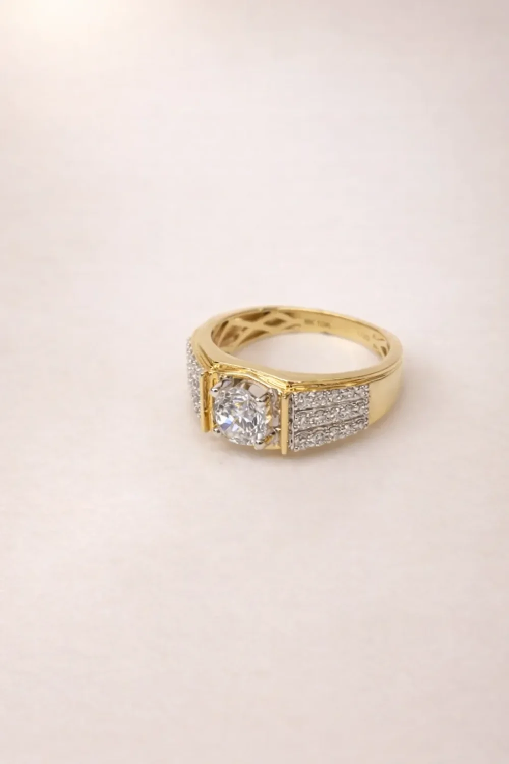 10ct Yellow Gold 1.50CT Lab Grown Diamond Gents Ring – 1.00CT Centre, EF VS - LGR44396
