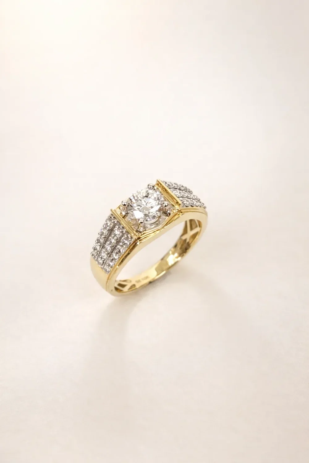 10ct Yellow Gold 1.50CT Lab Grown Diamond Gents Ring – 1.00CT Centre, EF VS - LGR44396