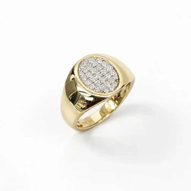 10ct Yellow Gold Gents Diamond Cluster Ring – 0.50CT Lab Grown Diamonds (EF/VS) - LGR47175