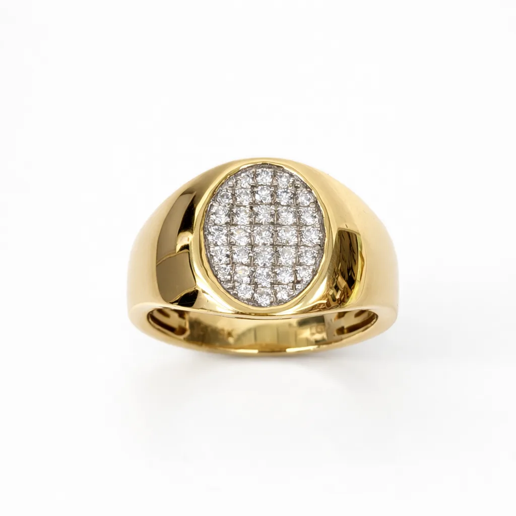 10ct Yellow Gold Gents Diamond Cluster Ring – 0.50CT Lab Grown Diamonds (EF/VS) - LGR47175