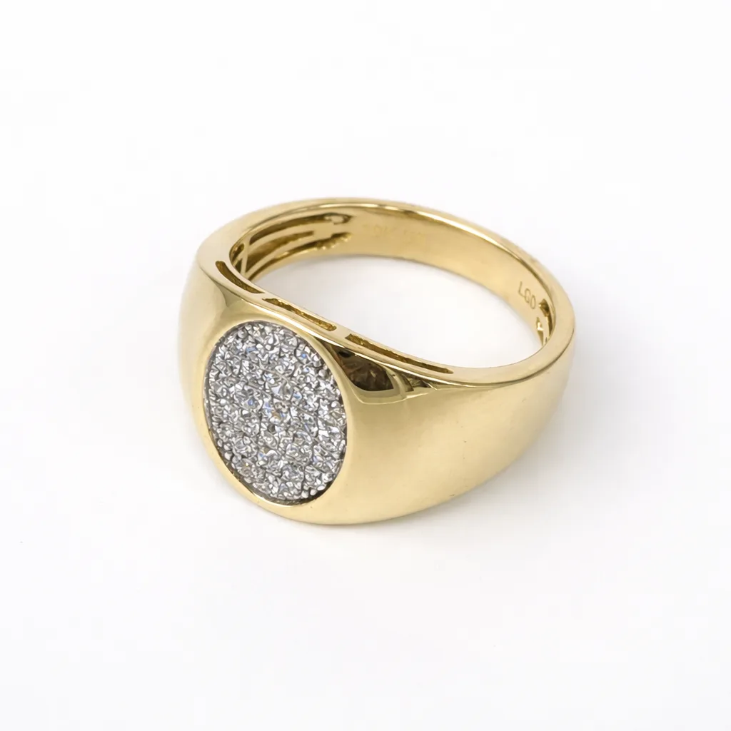 10ct Yellow Gold Gents Diamond Cluster Ring – 0.50CT Lab Grown Diamonds (EF/VS) - LGR47175