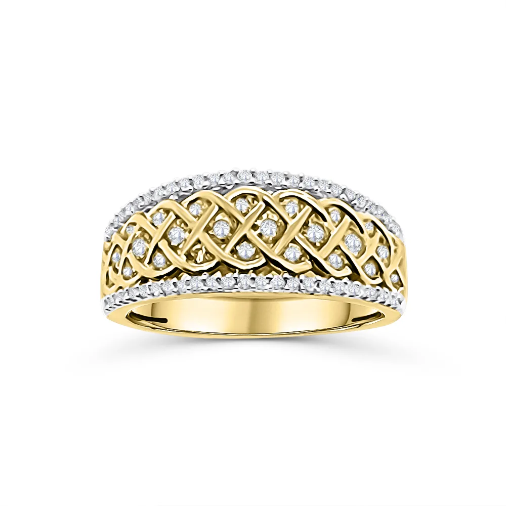 10ct Yellow Gold Ring with 0.50ct Diamond Setting