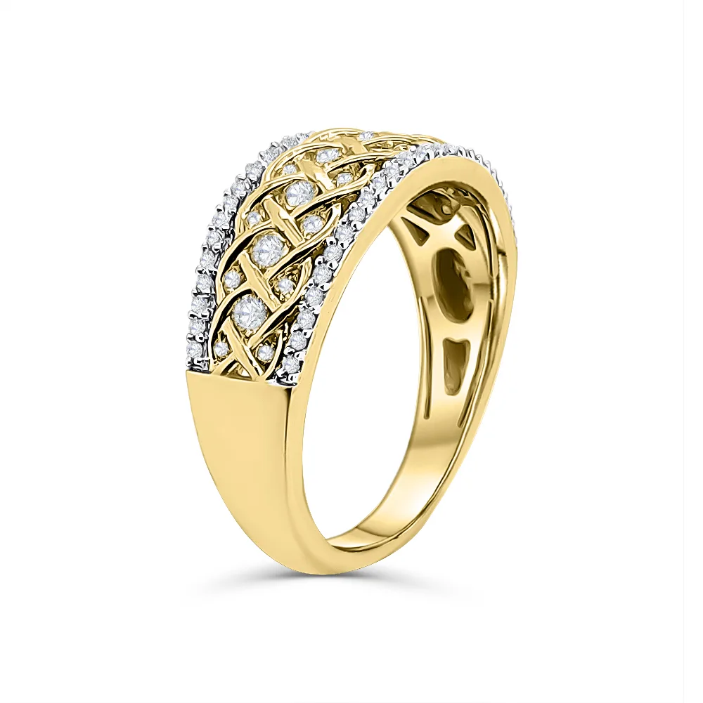 10ct Yellow Gold Ring with 0.50ct Diamond Setting