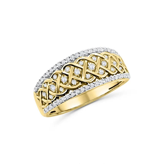 10ct Yellow Gold Ring with 0.50ct Diamond Setting