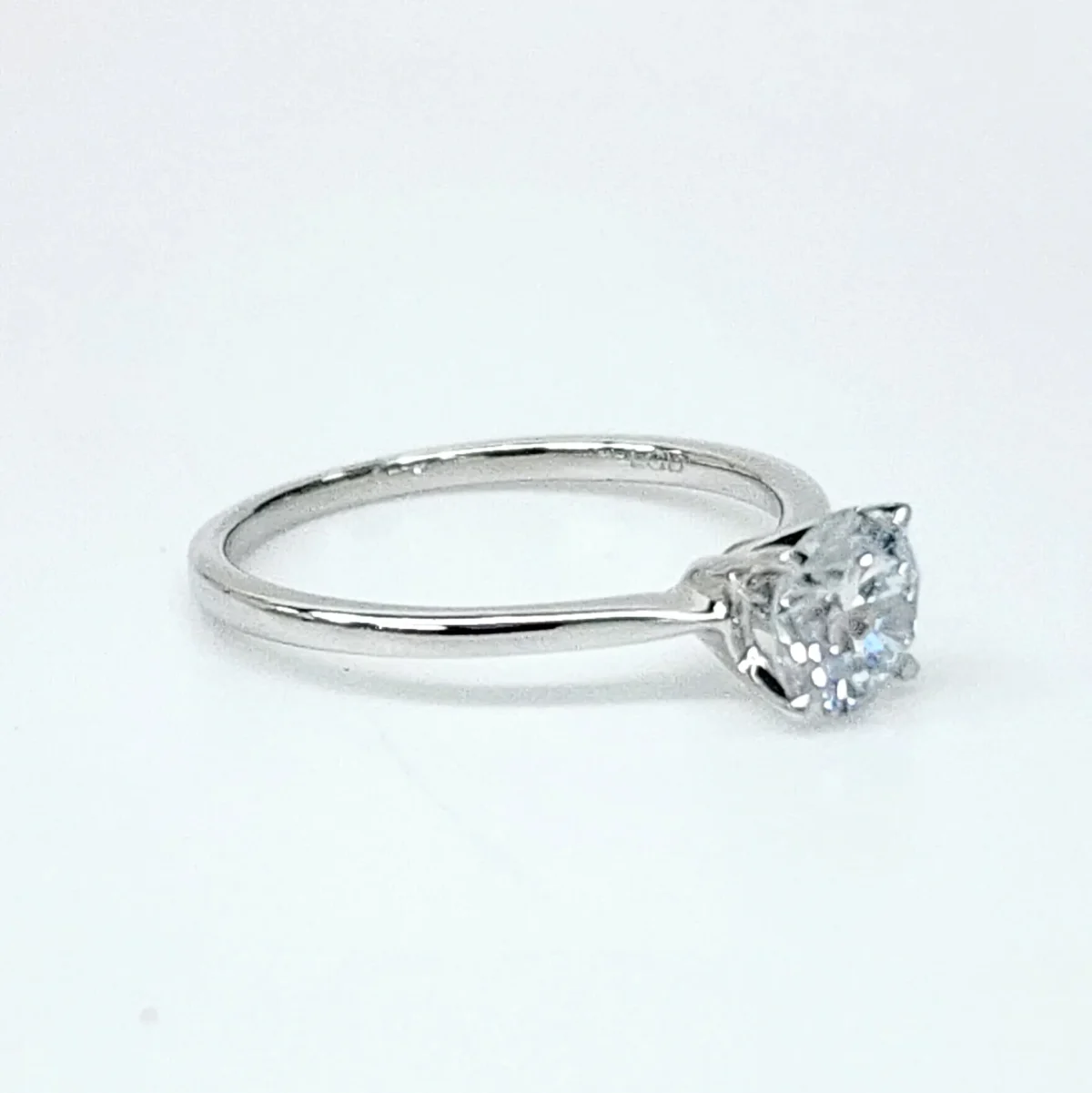14ct White Gold Lab-Grown 1.04ct Round Brilliant Cut Diamond Solitaire Engagement Ring