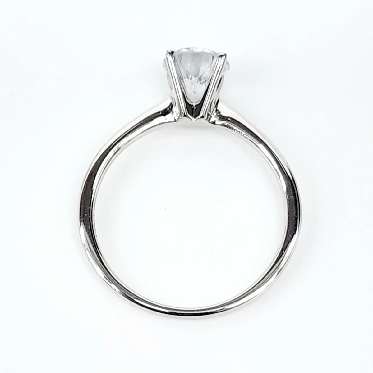 14ct White Gold Lab-Grown 1.04ct Round Brilliant Cut Diamond Solitaire Engagement Ring