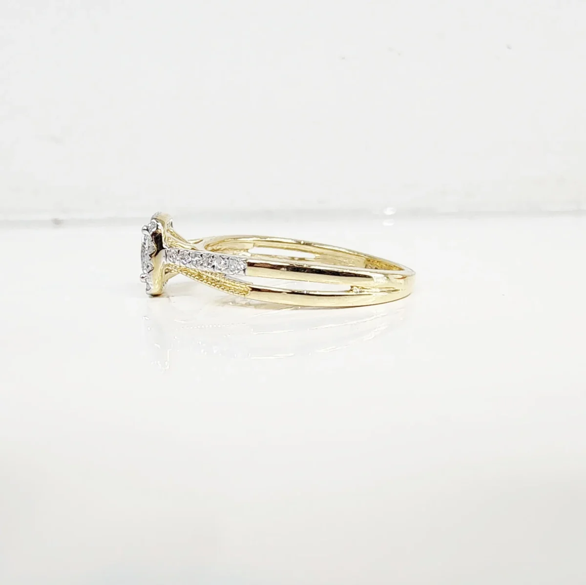 14ct Yellow Gold Lab Grown Diamond Engagement Ring 0.50ct TDW EF/VS - LGR44055