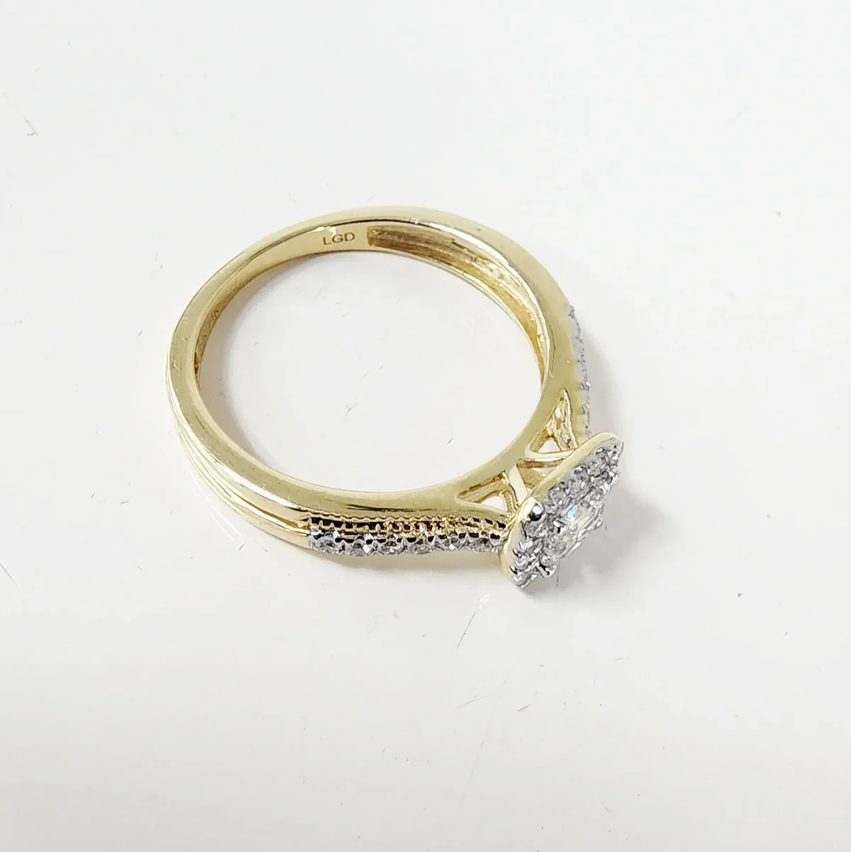 14ct Yellow Gold Lab Grown Diamond Engagement Ring 0.50ct TDW EF/VS - LGR44055