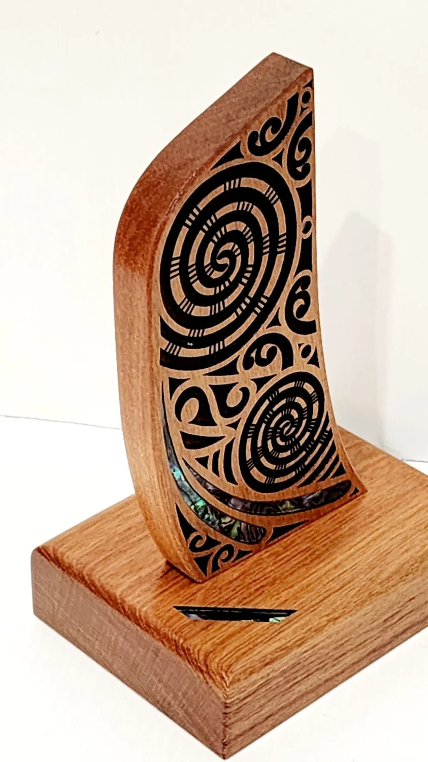 170mm High Waka Stern with Paua Shell Inlay
