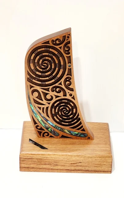 170mm High Waka Stern with Paua Shell Inlay