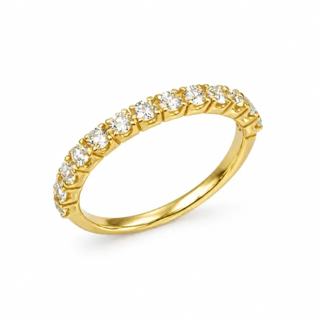 18ct Yellow Gold Natural Diamond Classic Wedding & Eternity Ring – 0.60ct TDW - 18KR40329GL