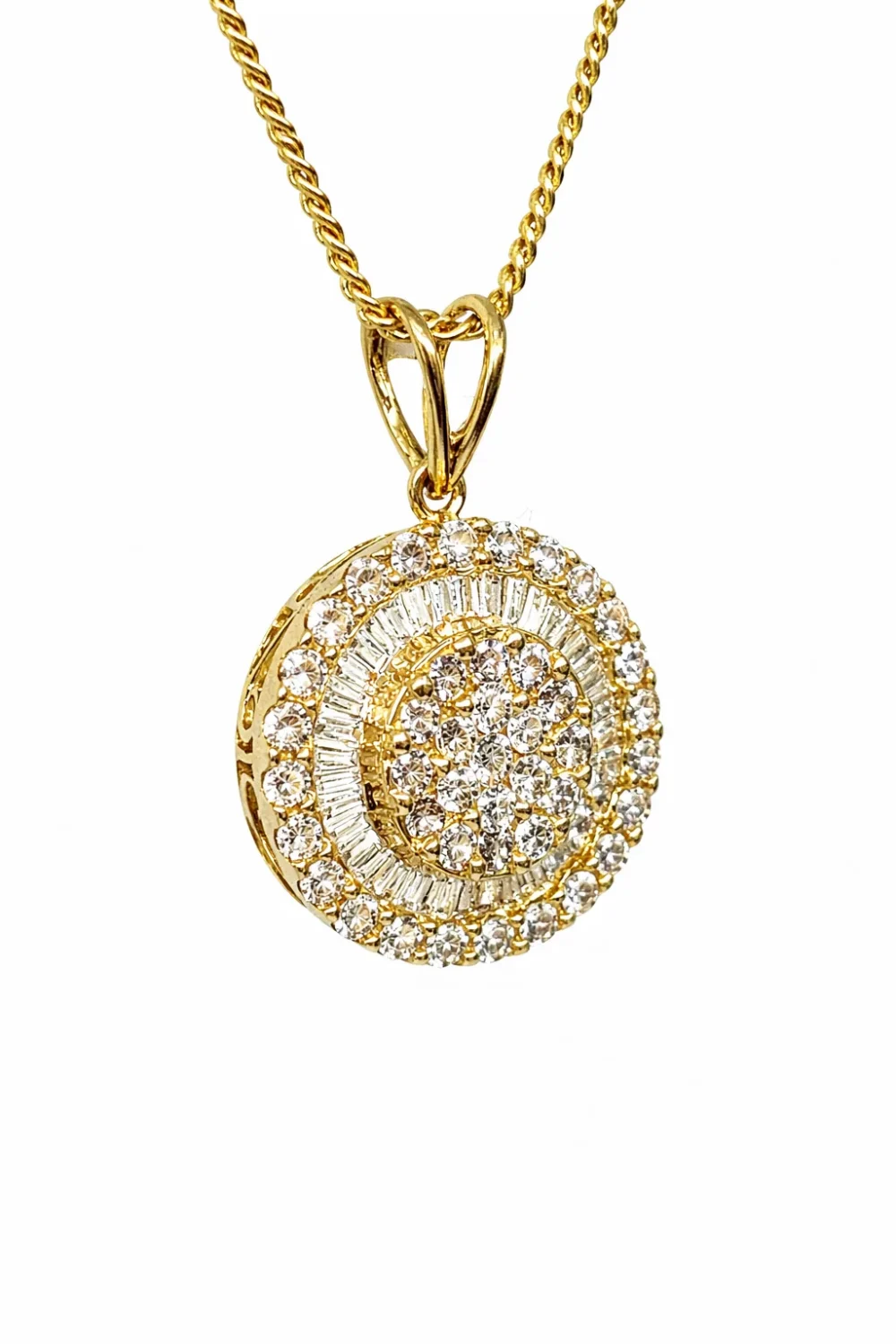 18ct Yellow Gold Natural Diamond Round Cluster Pendant – 0.76ct TDW - 18KR13537PBL