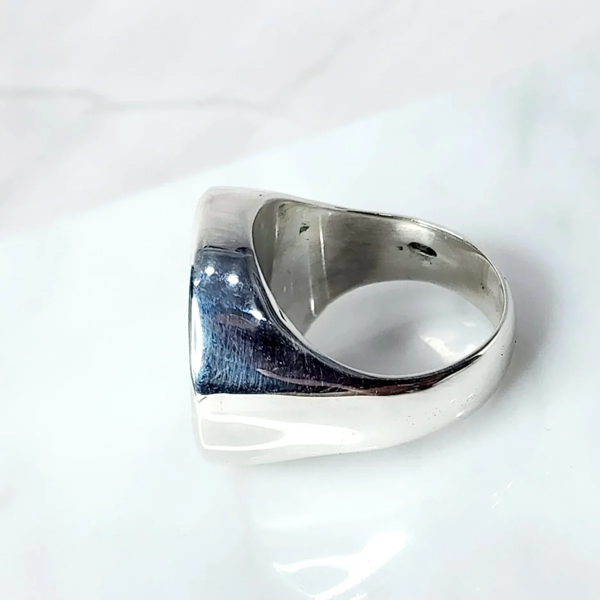 1964 One Shilling Coin Ring in Sterling Silver