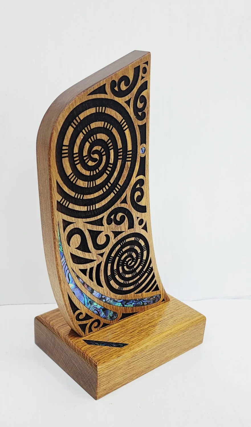 210mm High Waka Stern with Paua Shell Inlay