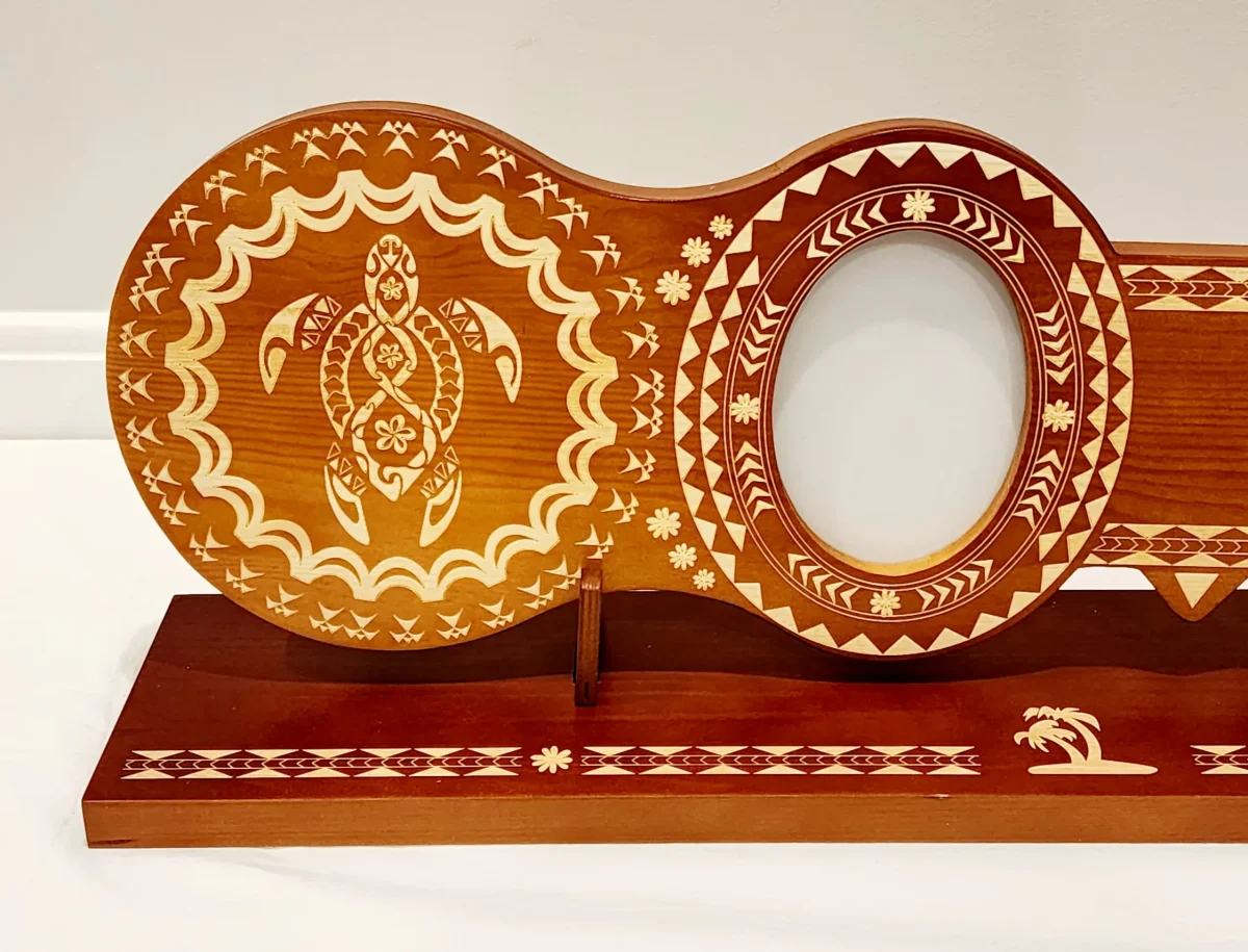 21st Island Design Brown Colour Key with Laser Engraved Patterns & Turtle - Design 2213DB