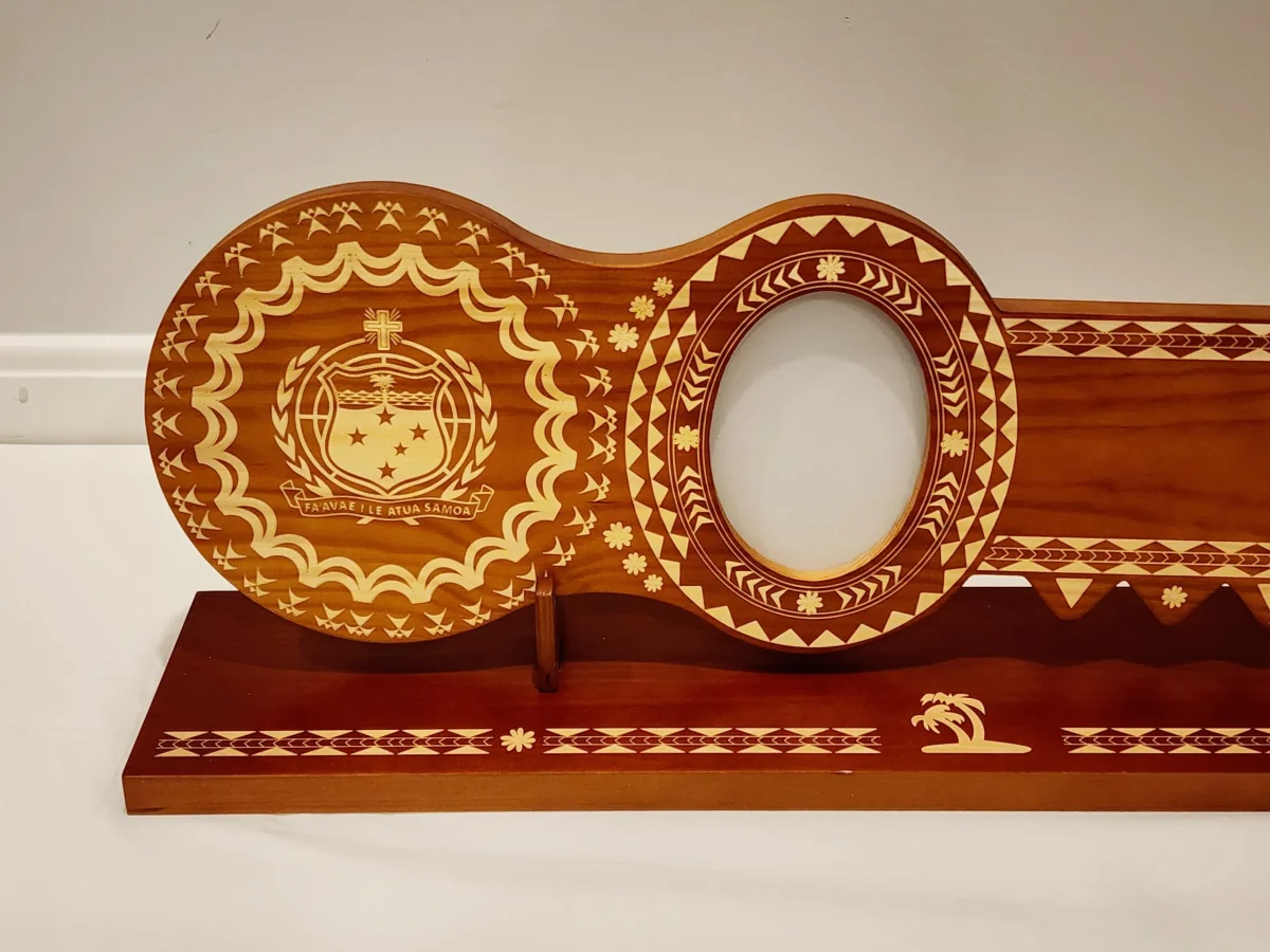 21st Island Design Brown Colour Key with Laser Engraved Patterns & Samoan Sila - Design 2216DB
