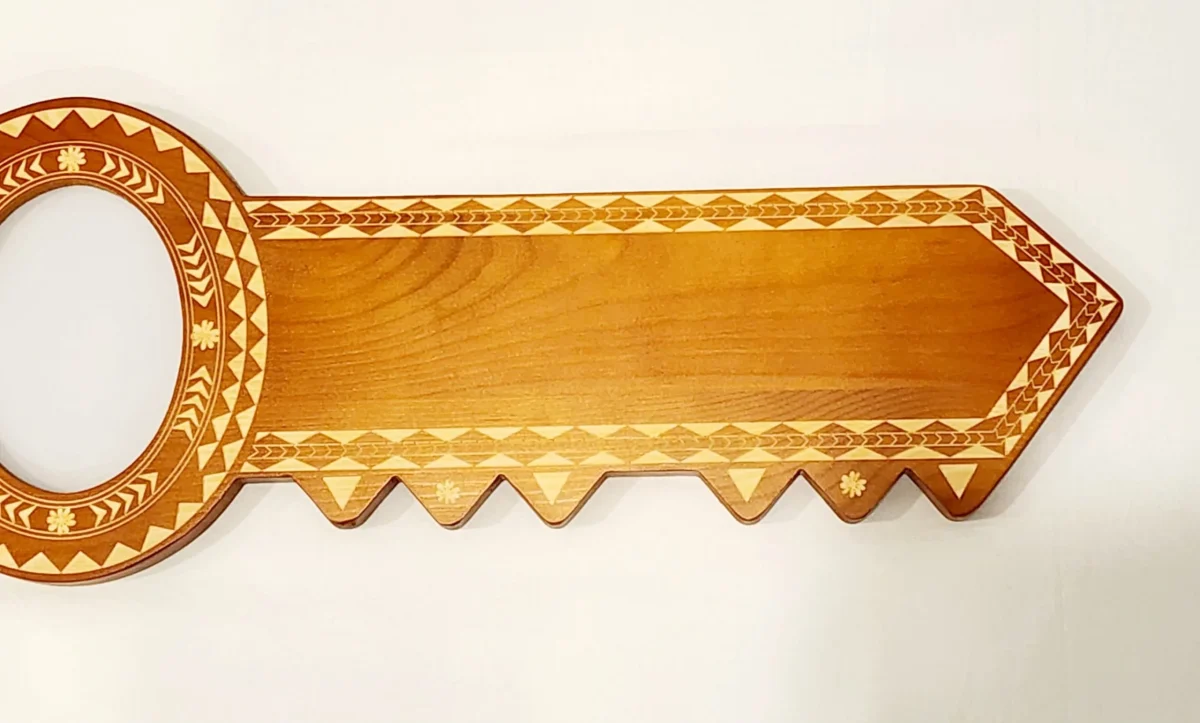 21st Island Design Key with Laser Engraved Patterns & Tongan Sila - Design 2217DB