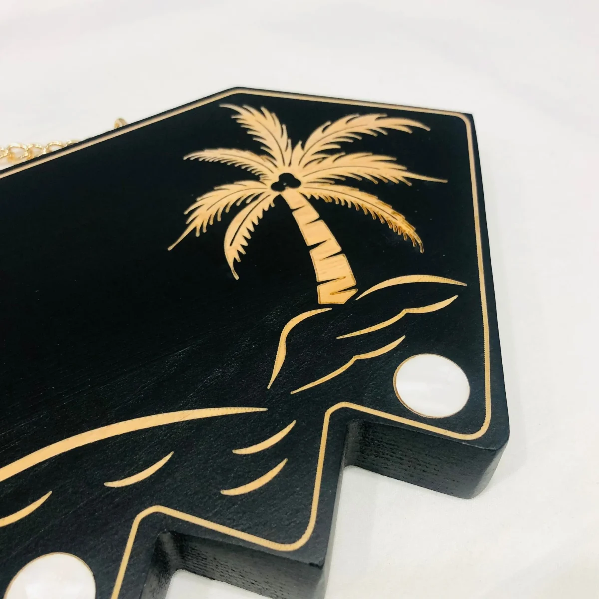 21st Island Design Key with Laser Engraved Patterns & Paua Shell 21 Inlay - Design 2117