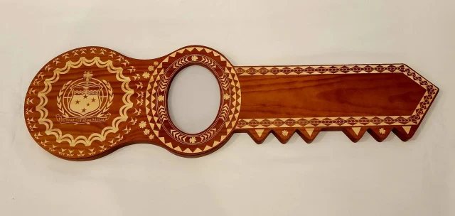21st Island Design Key with Laser Engraved Patterns & Samoan Sila - Design 2216DB