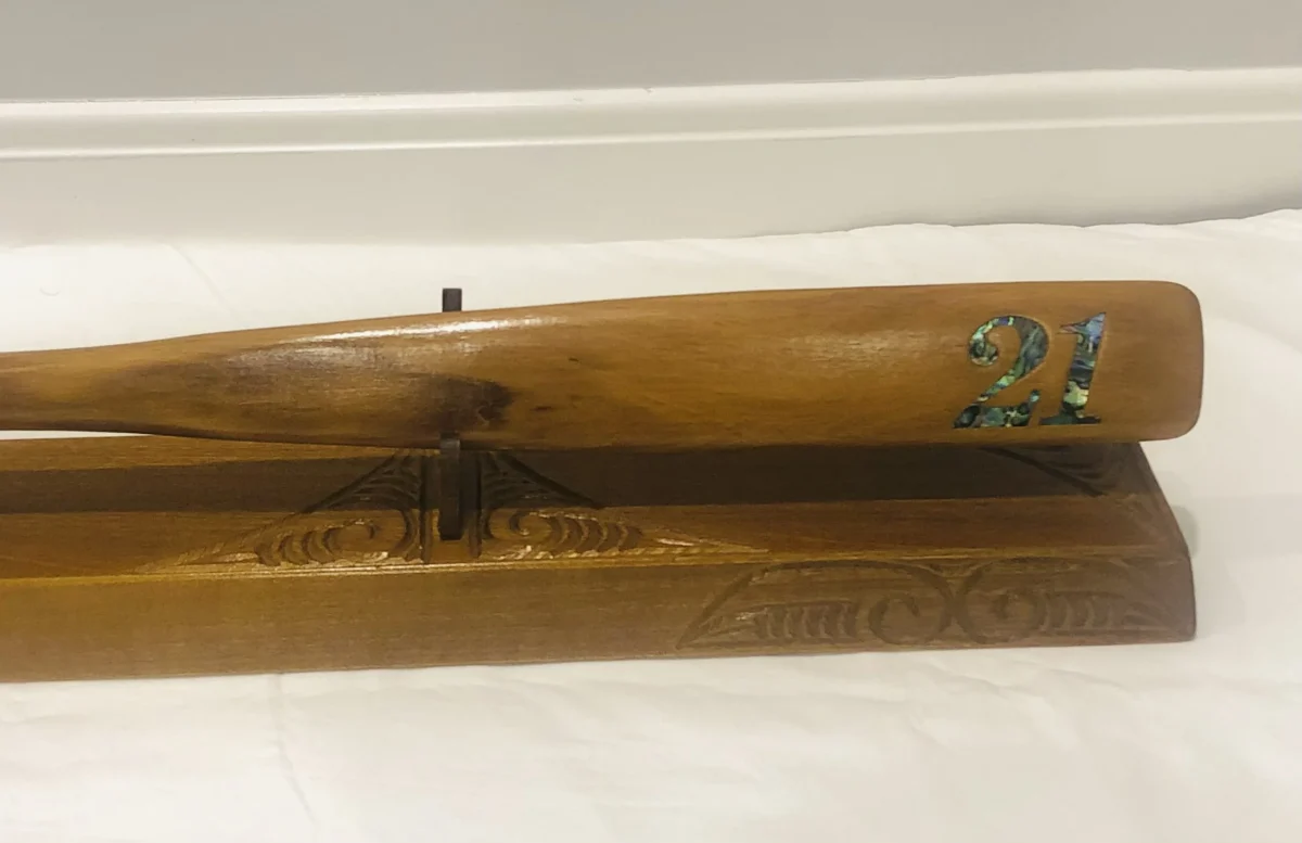 21st Taiaha on Stand