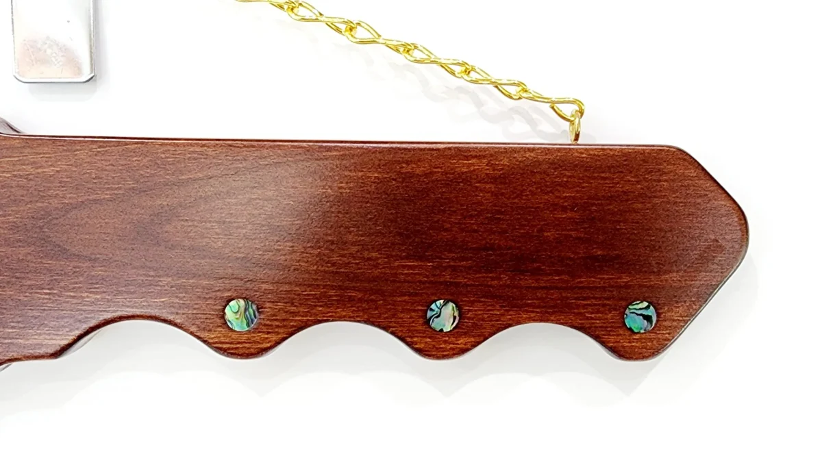50th Wooden Key with "50" Paua Shell Disk Insert