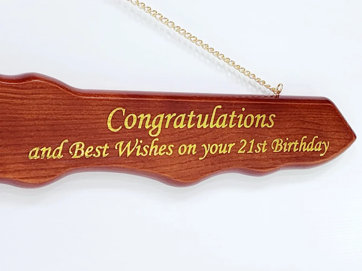 21st Wooden Key with Gold Foil Printing "To a Special Daughter" - SJ2420