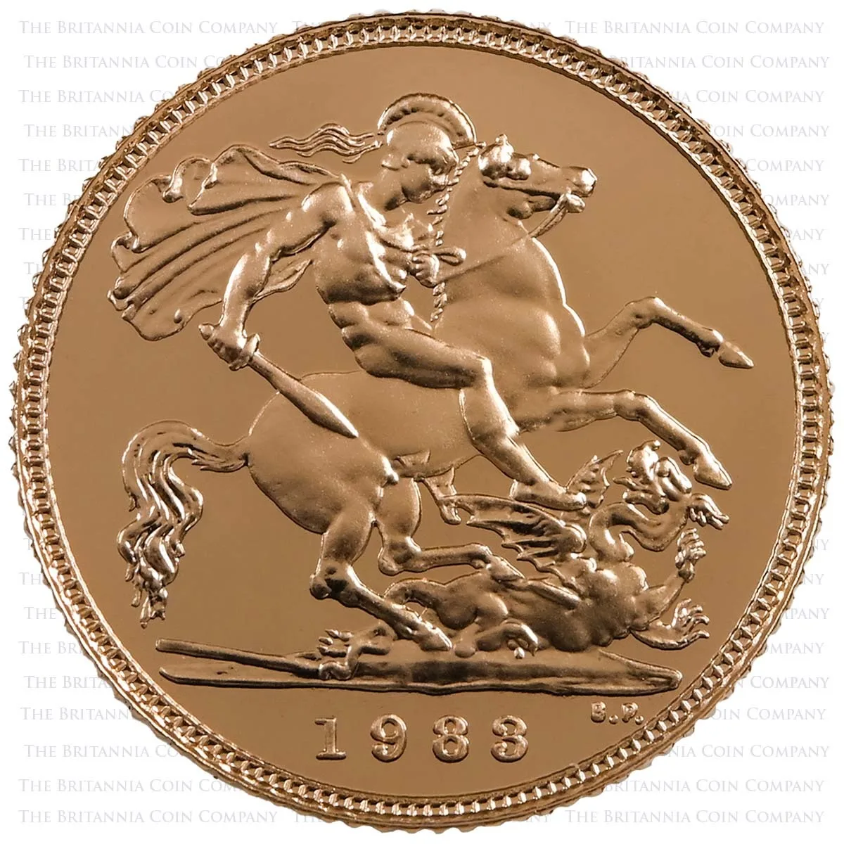 22ct Gold 1983 Elizabeth II Half Sovereign Coin Set in 0.17ct Diamond 9ct Gold Mount