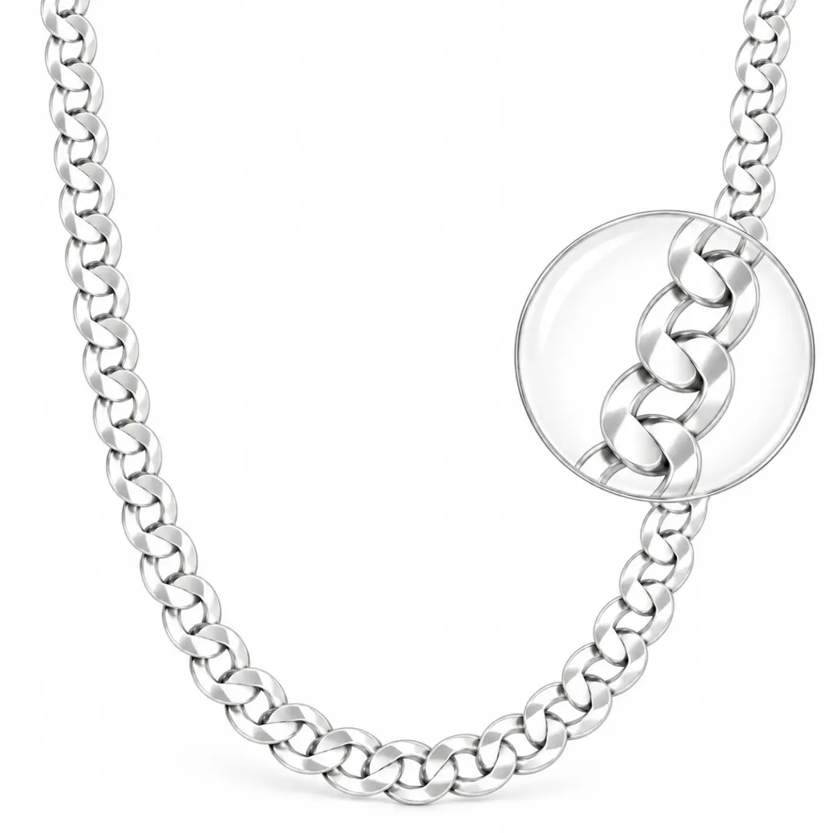 Sterling Silver FBSCD250 Flat Bevelled Diamond Cut Curb Link Chain