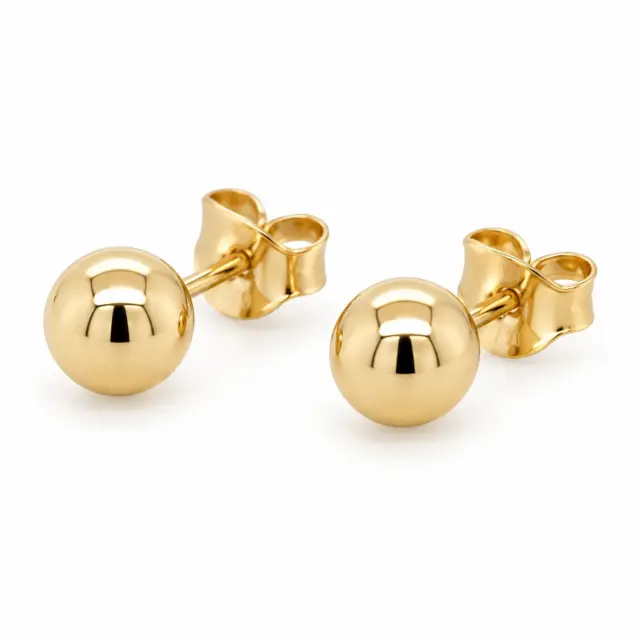 4mm Ball Stud Earrings in 9ct Yellow Gold